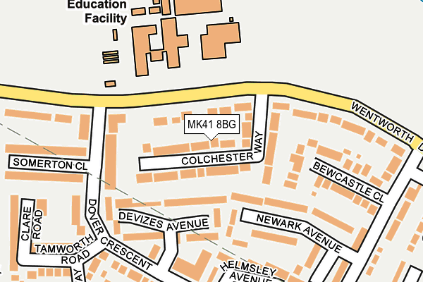 MK41 8BG map - OS OpenMap – Local (Ordnance Survey) MK41 8BG map - OS OpenMap – Local (Ordnance Survey)