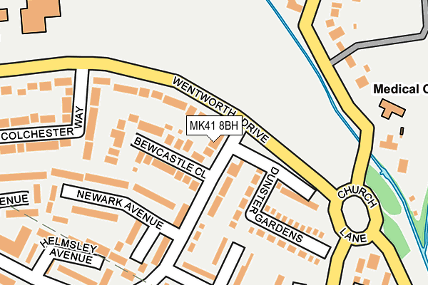 MK41 8BH map - OS OpenMap – Local (Ordnance Survey)