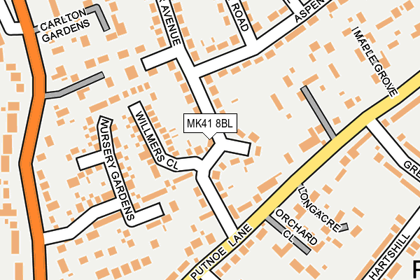 MK41 8BL map - OS OpenMap – Local (Ordnance Survey) MK41 8BL map - OS OpenMap – Local (Ordnance Survey)