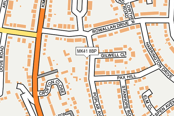 MK41 8BP map - OS OpenMap – Local (Ordnance Survey) MK41 8BP map - OS OpenMap – Local (Ordnance Survey)
