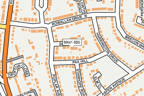 MK41 8BS map - OS OpenMap – Local (Ordnance Survey) MK41 8BS map - OS OpenMap – Local (Ordnance Survey)