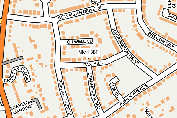 MK41 8BT map - OS OpenMap – Local (Ordnance Survey) MK41 8BT map - OS OpenMap – Local (Ordnance Survey)