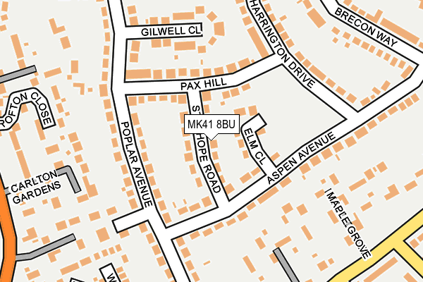 MK41 8BU map - OS OpenMap – Local (Ordnance Survey) MK41 8BU map - OS OpenMap – Local (Ordnance Survey)