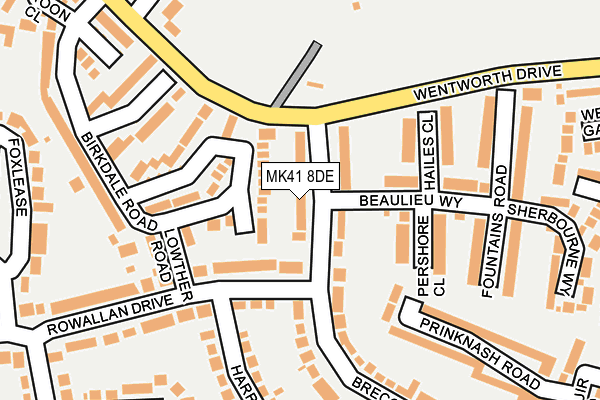 MK41 8DE map - OS OpenMap – Local (Ordnance Survey) MK41 8DE map - OS OpenMap – Local (Ordnance Survey)