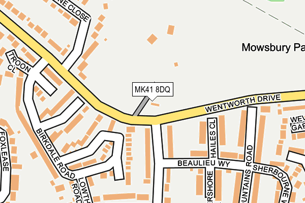 MK41 8DQ map - OS OpenMap – Local (Ordnance Survey) MK41 8DQ map - OS OpenMap – Local (Ordnance Survey)