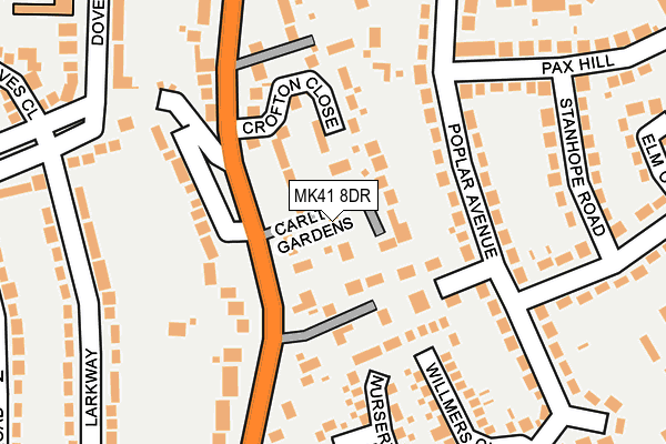MK41 8DR map - OS OpenMap – Local (Ordnance Survey) MK41 8DR map - OS OpenMap – Local (Ordnance Survey)