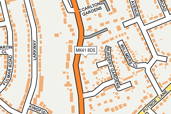 MK41 8DS map - OS OpenMap – Local (Ordnance Survey)