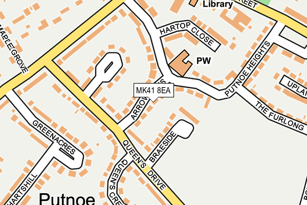 MK41 8EA map - OS OpenMap – Local (Ordnance Survey) MK41 8EA map - OS OpenMap – Local (Ordnance Survey)