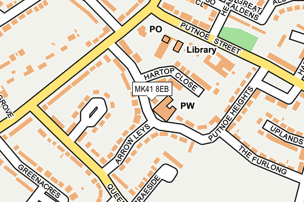 MK41 8EB map - OS OpenMap – Local (Ordnance Survey) MK41 8EB map - OS OpenMap – Local (Ordnance Survey)