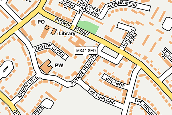 MK41 8ED map - OS OpenMap – Local (Ordnance Survey) MK41 8ED map - OS OpenMap – Local (Ordnance Survey)