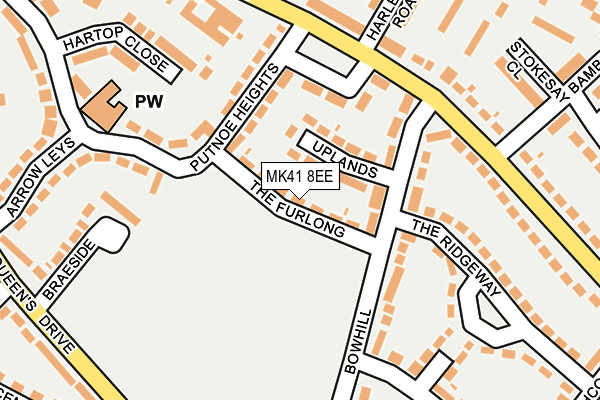 MK41 8EE map - OS OpenMap – Local (Ordnance Survey) MK41 8EE map - OS OpenMap – Local (Ordnance Survey)