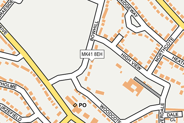 MK41 8EH map - OS OpenMap – Local (Ordnance Survey) MK41 8EH map - OS OpenMap – Local (Ordnance Survey)