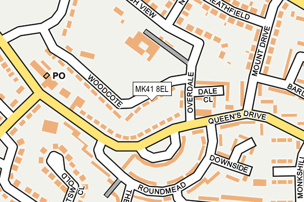 MK41 8EL map - OS OpenMap – Local (Ordnance Survey) MK41 8EL map - OS OpenMap – Local (Ordnance Survey)