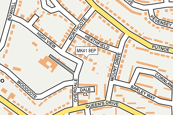 MK41 8EP map - OS OpenMap – Local (Ordnance Survey) MK41 8EP map - OS OpenMap – Local (Ordnance Survey)