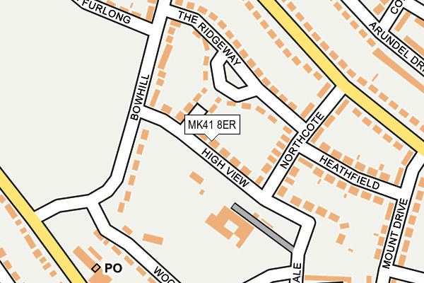 MK41 8ER map - OS OpenMap – Local (Ordnance Survey) MK41 8ER map - OS OpenMap – Local (Ordnance Survey)