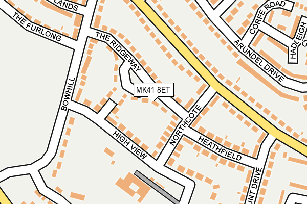 MK41 8ET map - OS OpenMap – Local (Ordnance Survey) MK41 8ET map - OS OpenMap – Local (Ordnance Survey)