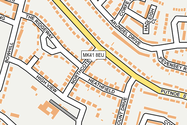 MK41 8EU map - OS OpenMap – Local (Ordnance Survey) MK41 8EU map - OS OpenMap – Local (Ordnance Survey)