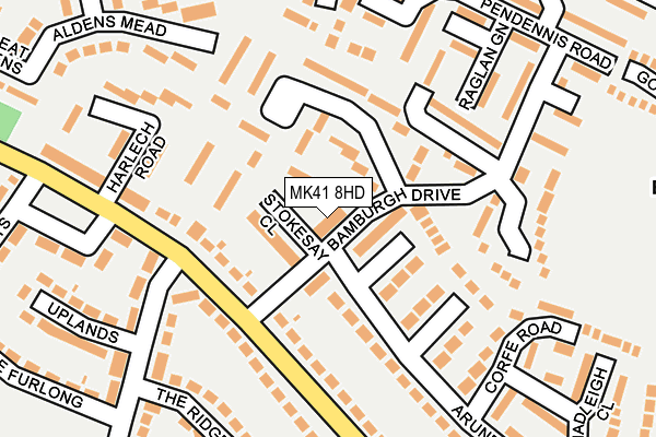 MK41 8HD map - OS OpenMap – Local (Ordnance Survey) MK41 8HD map - OS OpenMap – Local (Ordnance Survey)