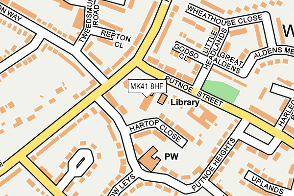MK41 8HF map - OS OpenMap – Local (Ordnance Survey) MK41 8HF map - OS OpenMap – Local (Ordnance Survey)