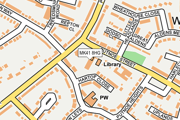 MK41 8HG map - OS OpenMap – Local (Ordnance Survey)