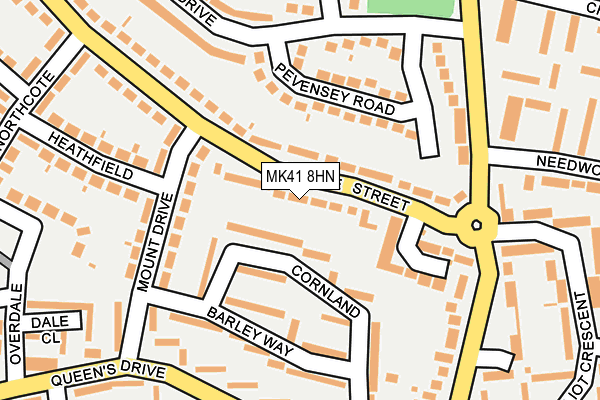 MK41 8HN map - OS OpenMap – Local (Ordnance Survey) MK41 8HN map - OS OpenMap – Local (Ordnance Survey)