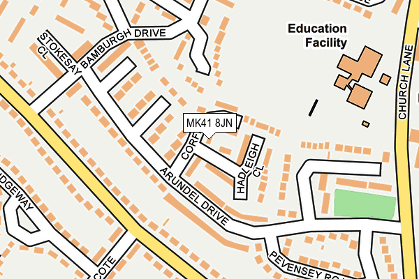 MK41 8JN map - OS OpenMap – Local (Ordnance Survey) MK41 8JN map - OS OpenMap – Local (Ordnance Survey)