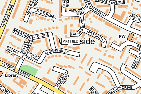 MK41 8LD map - OS OpenMap – Local (Ordnance Survey) MK41 8LD map - OS OpenMap – Local (Ordnance Survey)