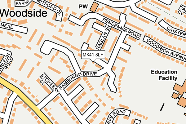 MK41 8LF map - OS OpenMap – Local (Ordnance Survey) MK41 8LF map - OS OpenMap – Local (Ordnance Survey)