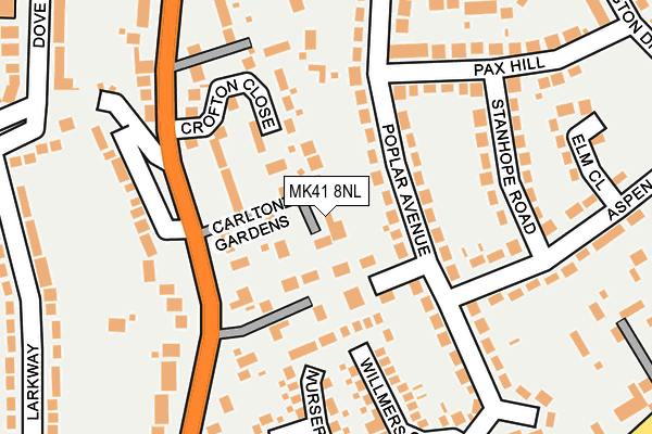 MK41 8NL map - OS OpenMap – Local (Ordnance Survey) MK41 8NL map - OS OpenMap – Local (Ordnance Survey)