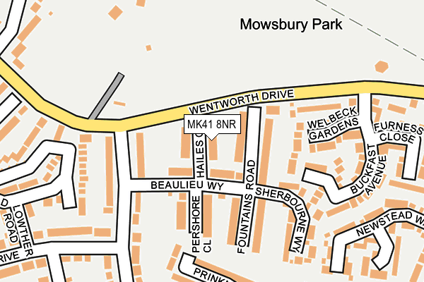 MK41 8NR map - OS OpenMap – Local (Ordnance Survey) MK41 8NR map - OS OpenMap – Local (Ordnance Survey)