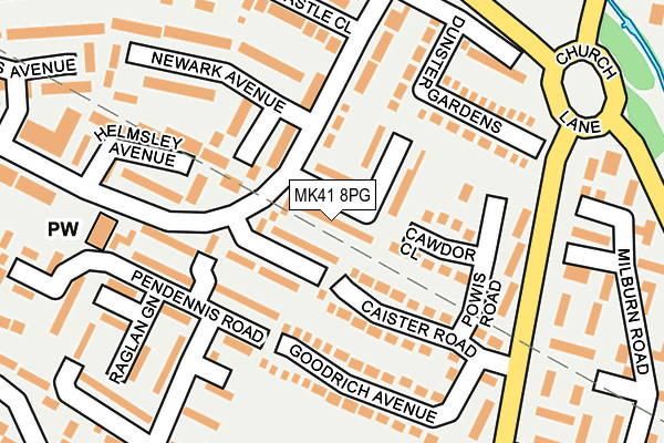 MK41 8PG map - OS OpenMap – Local (Ordnance Survey) MK41 8PG map - OS OpenMap – Local (Ordnance Survey)