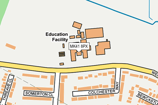 MK41 8PX map - OS OpenMap – Local (Ordnance Survey) MK41 8PX map - OS OpenMap – Local (Ordnance Survey)