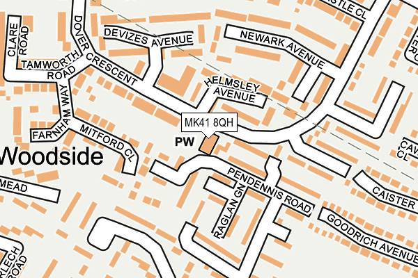 MK41 8QH map - OS OpenMap – Local (Ordnance Survey) MK41 8QH map - OS OpenMap – Local (Ordnance Survey)