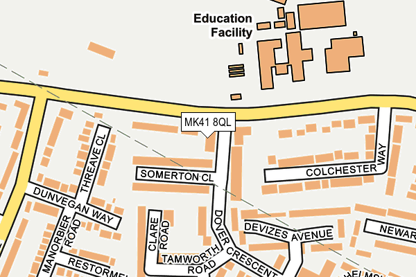 MK41 8QL map - OS OpenMap – Local (Ordnance Survey) MK41 8QL map - OS OpenMap – Local (Ordnance Survey)