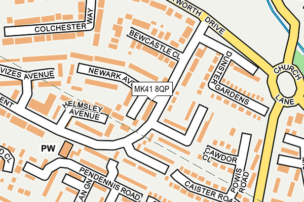 MK41 8QP map - OS OpenMap – Local (Ordnance Survey) MK41 8QP map - OS OpenMap – Local (Ordnance Survey)