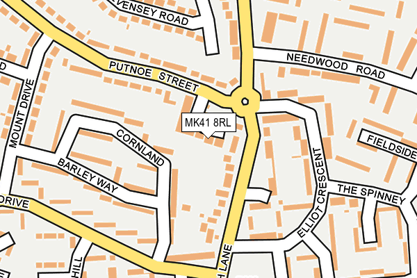 MK41 8RL map - OS OpenMap – Local (Ordnance Survey) MK41 8RL map - OS OpenMap – Local (Ordnance Survey)