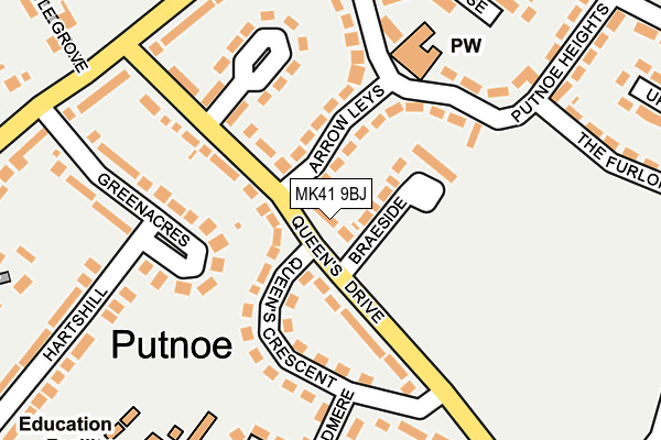 MK41 9BJ map - OS OpenMap – Local (Ordnance Survey) MK41 9BJ map - OS OpenMap – Local (Ordnance Survey)