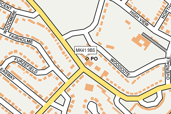 MK41 9BS map - OS OpenMap – Local (Ordnance Survey) MK41 9BS map - OS OpenMap – Local (Ordnance Survey)