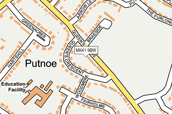 MK41 9BW map - OS OpenMap – Local (Ordnance Survey) MK41 9BW map - OS OpenMap – Local (Ordnance Survey)