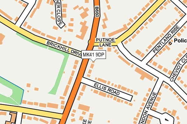 MK41 9DP map - OS OpenMap – Local (Ordnance Survey) MK41 9DP map - OS OpenMap – Local (Ordnance Survey)