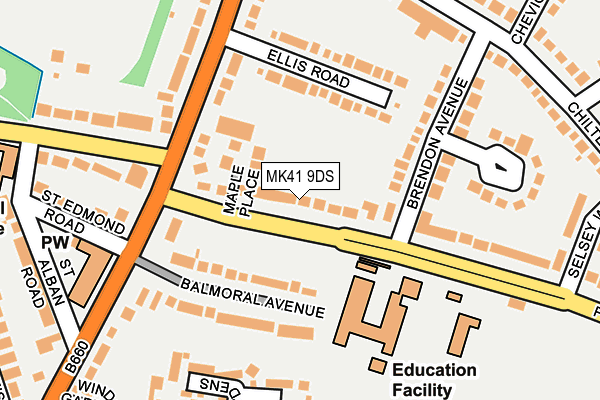 MK41 9DS map - OS OpenMap – Local (Ordnance Survey) MK41 9DS map - OS OpenMap – Local (Ordnance Survey)
