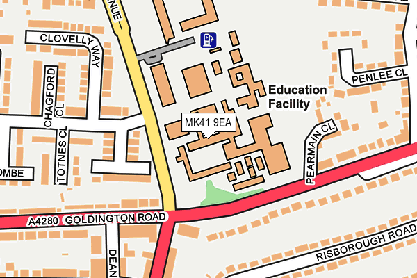MK41 9EA map - OS OpenMap – Local (Ordnance Survey) MK41 9EA map - OS OpenMap – Local (Ordnance Survey)