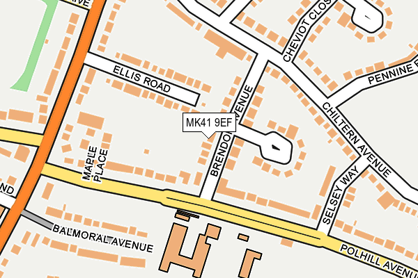 MK41 9EF map - OS OpenMap – Local (Ordnance Survey) MK41 9EF map - OS OpenMap – Local (Ordnance Survey)