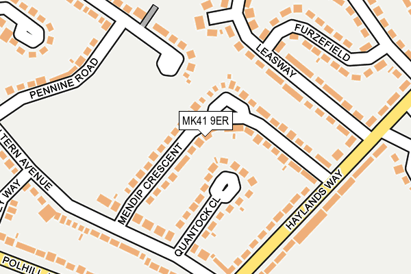 MK41 9ER map - OS OpenMap – Local (Ordnance Survey) MK41 9ER map - OS OpenMap – Local (Ordnance Survey)