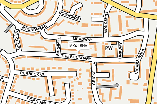 MK41 9HA map - OS OpenMap – Local (Ordnance Survey) MK41 9HA map - OS OpenMap – Local (Ordnance Survey)