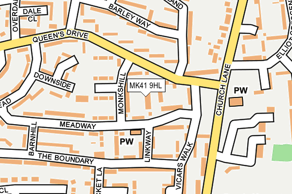 MK41 9HL map - OS OpenMap – Local (Ordnance Survey) MK41 9HL map - OS OpenMap – Local (Ordnance Survey)
