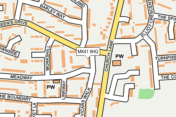 MK41 9HQ map - OS OpenMap – Local (Ordnance Survey) MK41 9HQ map - OS OpenMap – Local (Ordnance Survey)