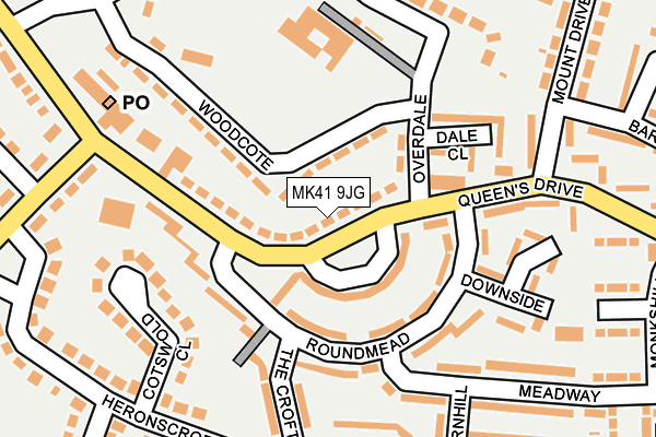 MK41 9JG map - OS OpenMap – Local (Ordnance Survey) MK41 9JG map - OS OpenMap – Local (Ordnance Survey)