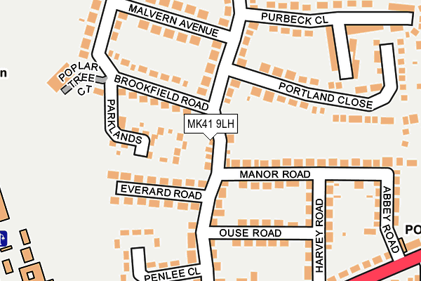 MK41 9LH map - OS OpenMap – Local (Ordnance Survey) MK41 9LH map - OS OpenMap – Local (Ordnance Survey)