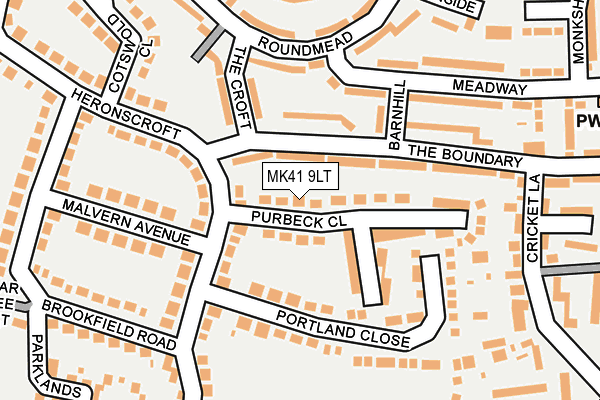 MK41 9LT map - OS OpenMap – Local (Ordnance Survey) MK41 9LT map - OS OpenMap – Local (Ordnance Survey)